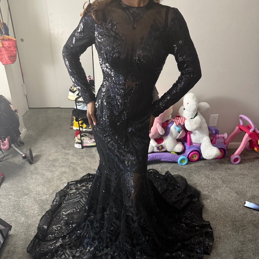 Black Lace Prom Dress